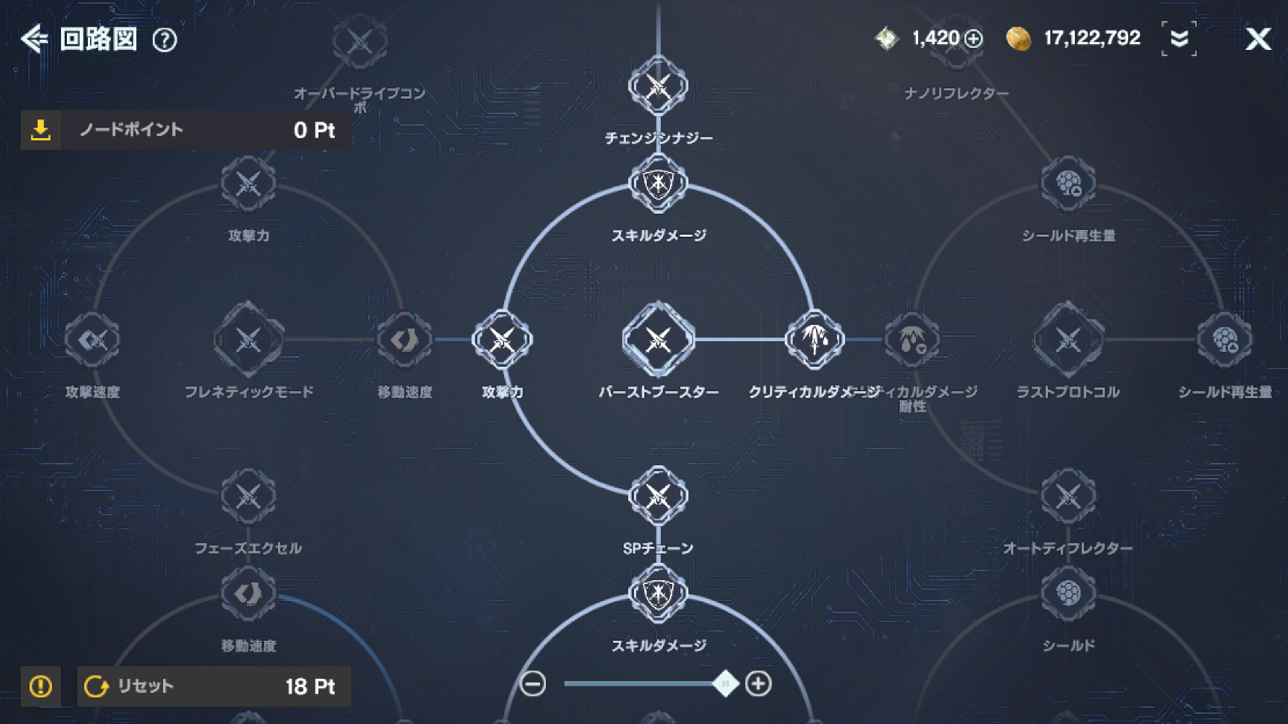 ARESの回路図と各ルートのノード